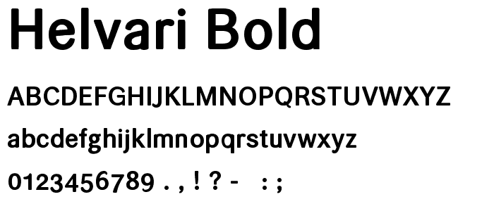 helvari Bold font
